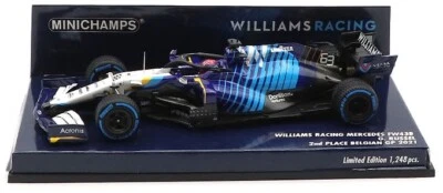 Minichamps Williams F1 FW43B #63 2nd Belgian GP 2021 - George Russell 1/43 Scale - Image 1 of 3
