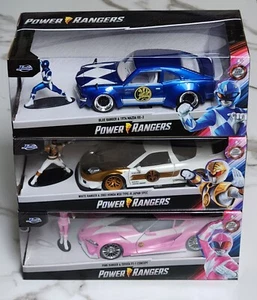 (Lot Of 3) 2023 Jada Power Rangers 1:24 Diecast Model Cars Toyota FT-1 NSX RX-3 - Picture 1 of 13
