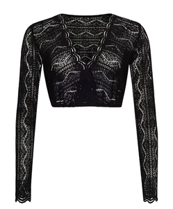 Alpenfee Dirndlbluse Lana, große Größen Gr. 52 Damen langarm Spitze schwarz - Bild 1 von 5