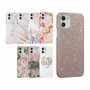 CASE FOR IPHONE 16 15 14 13 12 11 SE 8 PRO MAX HARD PHONE COVER ROSE GOLD GRAY - Picture 1 of 10