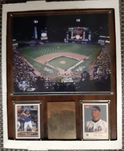 Shea Stadium 2008 Photo Plaque with David Wright and Jose Reyes Cards - Picture 1 of 1