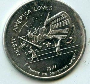 Mardi Gras Doubloon Krewe of Freret 1971 aluminio - Imagen 1 de 2