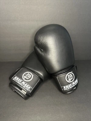 Revgear KM302 BLK 12 - OZ 12 Oz Krav Maga Leather Boxing Glove - Black - Image 1 of 4