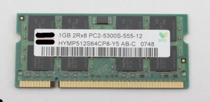Apple OEM Ram 1GB (1x1GB) DDR2 667 MHz PC2-5300 soDimm Memory (various brands) - Picture 1 of 1