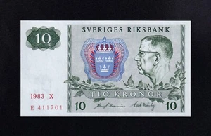 F.C. SUECIA SWEDEN , 10 CORONAS 1983 , S/C ( UNC ) , P.52d . - Imagen 1 de 2