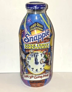 VINTAGE 1999-2000 MILLENNIUM SNAPPLE BOTTLE - UNOPENED - FINAL FRUIT FIREWORKS - Picture 1 of 7