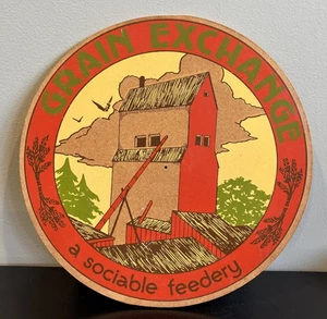 VTG Hippie Sign 70's Grain Exchange Communal Marketplace A Sociable Feedery Sign - Picture 1 of 7