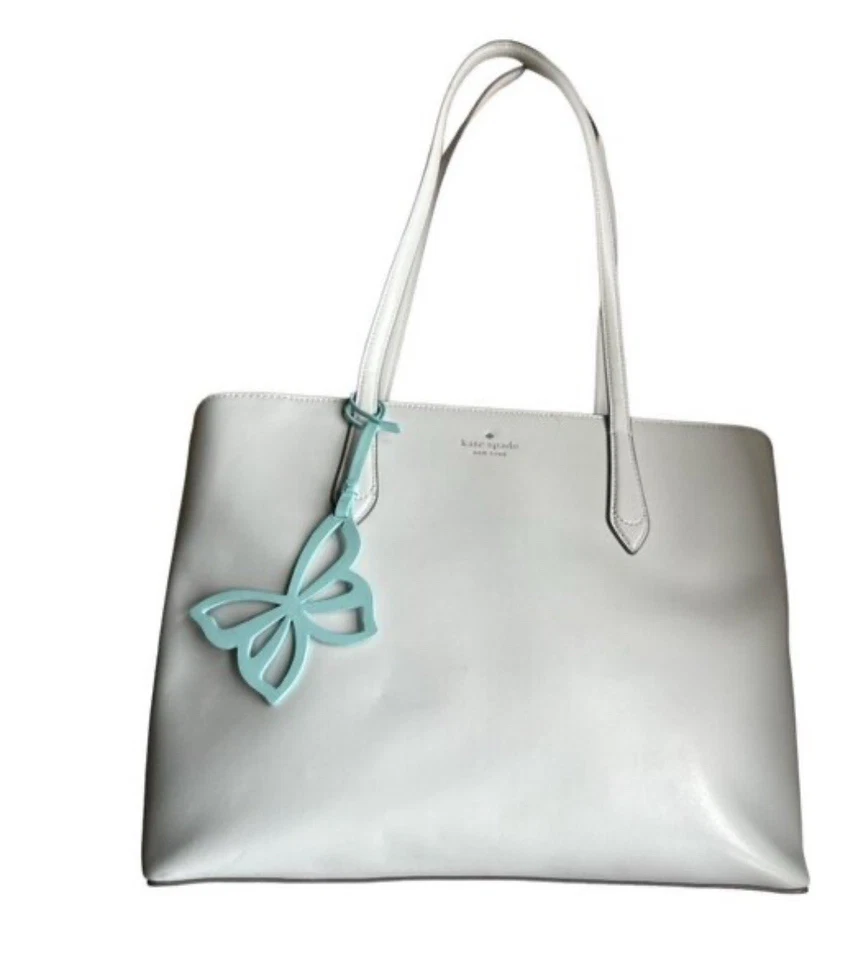 Kate Spade Marlee Large Tote White Purse Summer Business Office - Image 1 of 4