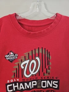 Washington Nationals 2019 WS Champs 4xl Xxxxl Mens Red Graphic Logo Tshirt MLB - Picture 1 of 10