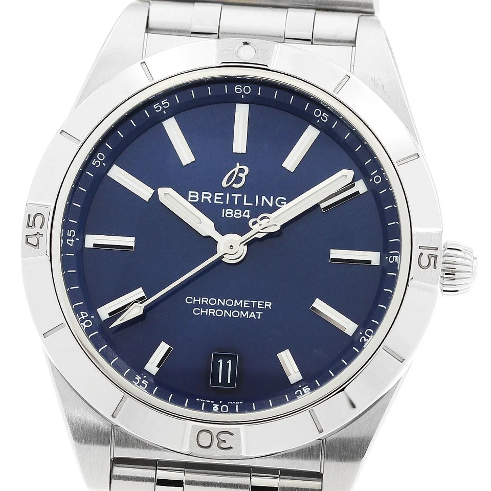 BREITLING Chronomat automatic 36 A10380 Navy Dial Automatic Ladies Watch_912227 - Image 1 of 4