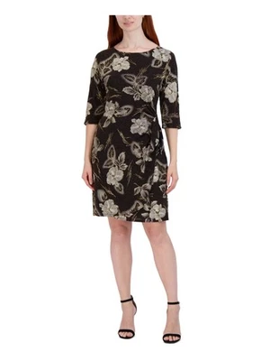 SIGNATURE BY ROBBIE BEE Womens Black Unlined Side-tie Wrap Skirt Dress Plus 1X - Image 1 of 4