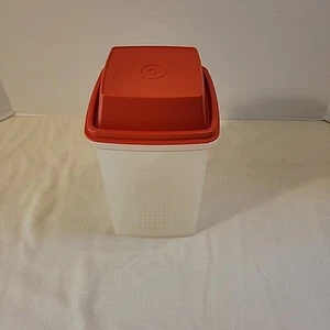 Vintage Tupperware Pick-A-Deli Pickle Keeper Behälter 1560-1 "rot/orange" Deckel - Bild 1 von 10