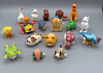 Wind Up Tomy Woodpecker Frog Turtle Dog Non Working Condition VTG Toy Lot 18 - Image 1 of 4
