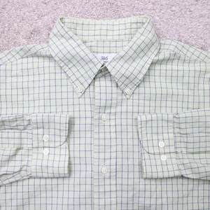 Camisa Brooks Brothers 346 Para Hombre 16, 34/35 Verde 100% Algodón Manga Larga Botón - Imagen 1 de 12