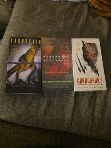 Carnosaur 1 ,2 & 3. VHS Tape Lot Rare Dinosaur Horror l, carnosaur 2 is NEW - Picture 1 of 15