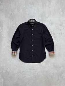 Vintage Burberry Brit Nova Check Button Up T-Shirt Langarm Logo Herren Gr. S - Bild 1 von 11