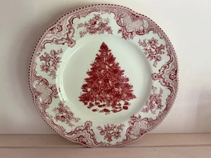 Johnson Brothers Old Britain Castles Pink Christmas Dinner Plate Pre-owned - Picture 1 of 5