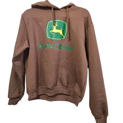 Sudadera John Deere Marrón con Logo Verde y Amarillo Sudadera con Capucha Juvenil Talla XS NUEVA Foto 1 de 4