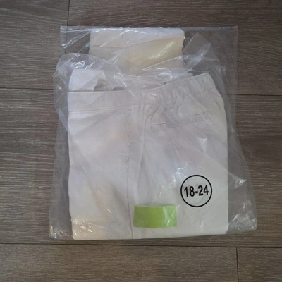 Pantalón Janie & Jack Bebé Lino-Algodón Tirantes Talla 18-24M Blanco  Foto 1 de 3