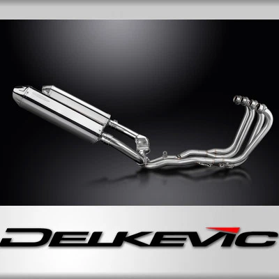 Honda CBR1000F FH-FX Hurricane 87-99 Exhaust 4-2 17" Tri-Oval Stainless Muffler — 第 1/4 张图片