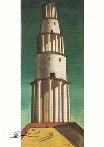 Postal artística: Giorgio de Chirico - La gran torre - Imagen 1 de 1