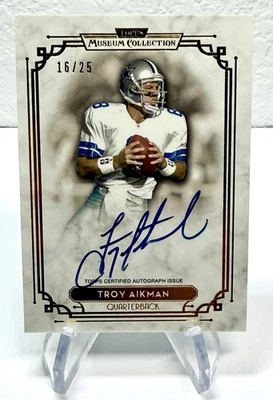 2013 Topps Museum Collection Signature Series #SSA-TIA Troy Aikman Gold AUTO /25 - Image 1 of 2