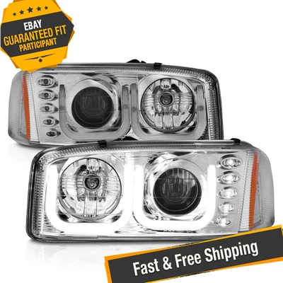 Faros proyectores barra en U cromados Anzo para GMC Sierra 3500 Classic 2007 Foto 1 de 4