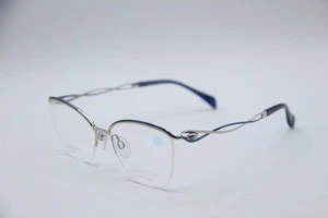 NEW CHARMANT LINE ART XL2155 WP SILVER BLUE AUTHENTIC EYEGLASSES 53-17 - Picture 1 of 4