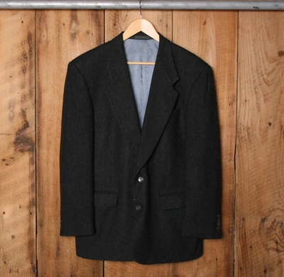 Abrigo deportivo OLIVER carbón puro mongol cachemir espiga tweed ≈ 44-46 R Foto 1 de 4