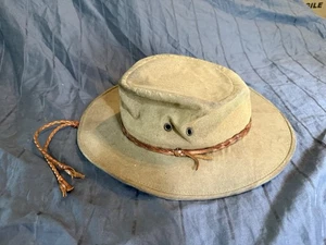 Outback Trading Co. LTD Grizzly 1486 Oilskin Hut braun groß Made in USA - Bild 1 von 7