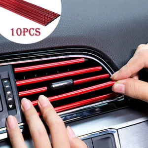 10x Accesorios Interior Coche Aire Acondicionado Salida Decoración Rayas Cubierta Borde - Imagen 1 de 12