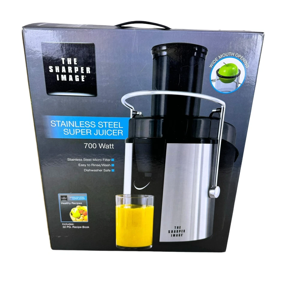 Nuevo en caja The Sharper Image Super Juicer 700 vatios acero inoxidable 8021 SIBLJ Foto 1 de 4