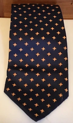 Corbata Brooks Basics azul marino geométrica 100 % seda hecha en EE. UU. para hombre 3,75" con usada en excelente estado Foto 1 de 4