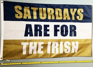 FOOTBALL FLAG FREE USA SHIP Notre Dame Irish NFL NCAA Beer Cave USA Sign 3x5' - Picture 1 of 1