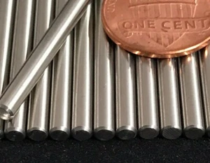 (10) 1/8 Zoll Dübelstift geschliffen 303 SS 1/8 Zoll + 0,1247/.1245 x 2 1/8 Zoll HERGESTELLT IN DEN USA - Bild 1 von 2