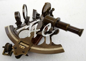 Antiguo instrumento astrolabio navegación marina náutica de latón de 8" regalo sextante - Imagen 1 de 6