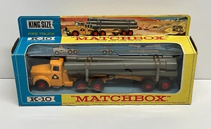 original / vintage MATCHBOX KING SIZE K-10 PIPE TRUCK in Original Box - Picture 1 of 13