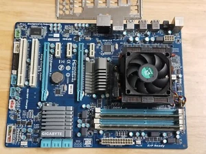 Gigabyte 970A M3 GAMING MOTHERBOARD, AMD FX8120 3.1Ghz 8 core CPU & 16GB #MCCB - Picture 1 of 7