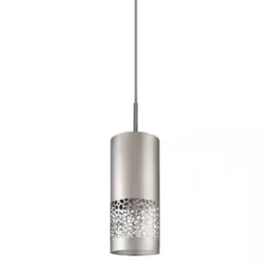 NEW Hampton Bay Hensley 1-Light Satin Nickel Ceiling Pendant Light - Picture 1 of 8