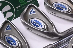 Left Hand Ping G5 Irons / 4-PW+SW / Black Dot / Regular Flex Ping Steel Shafts - Picture 1 of 8
