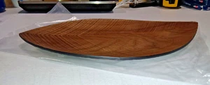 Legnoart Leaf Shaped Walnut Wood Serving Tray, 3-1/4 by 7-3/4-Inch, Brown - Picture 1 of 5