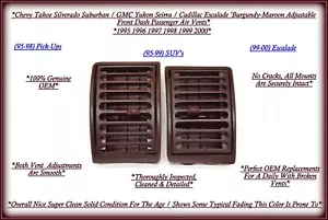 1995-2000 LH & RH Passenger AC Heater Vents for Yukon, Tahoe, Silverado, Sierra - Picture 1 of 3