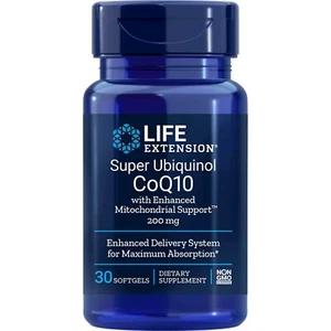 Life Extension Ubiquinol-QH - 200 mg - Enhanced Mitrochondrial - 30 Softgels - Picture 1 of 2