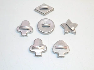 Vintage Aluminum Cookie Cutters Diamond Star Club Spade - Picture 1 of 4