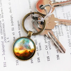 Medusanebel Schlüsselanhänger, Nebula Keyring, Galaxy Key Chain, Universum Geschenke für Ihn - Bild 1 von 3