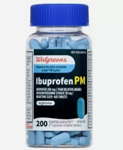WALGREENS Ibuprofen PM 200mg Diphenhydramine 38mg Night Time Sleep Aid 04/2026 - Picture 1 of 5