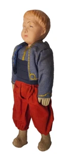 11,5 Zoll antike 1915 französische Zouave Zelluloid Stoff Folk signiert Frankreich PG Olu Puppe - Bild 1 von 20