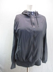 Nike Size 14-16 Boys Black Zip Long Sleeve Hooded Athletic Jacket 7W-955 - Picture 1 of 9