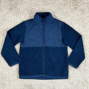 CHILDRENS PLACE Navy Blue Fleece Full-Zip Jacket Boys S Pockets High Neck - Picture 1 of 14