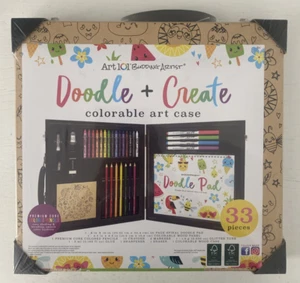 Art 101 Budding Artist - Doodle And Create- Colorable Art Case 33 Pcs New Sealed - Picture 1 of 7